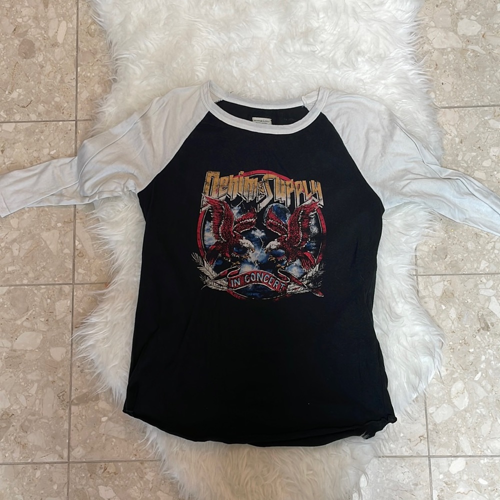 Denim and supply Ralph Lauren 3/4 length t shirt size small